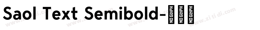 Saol Text Semibold字体转换
